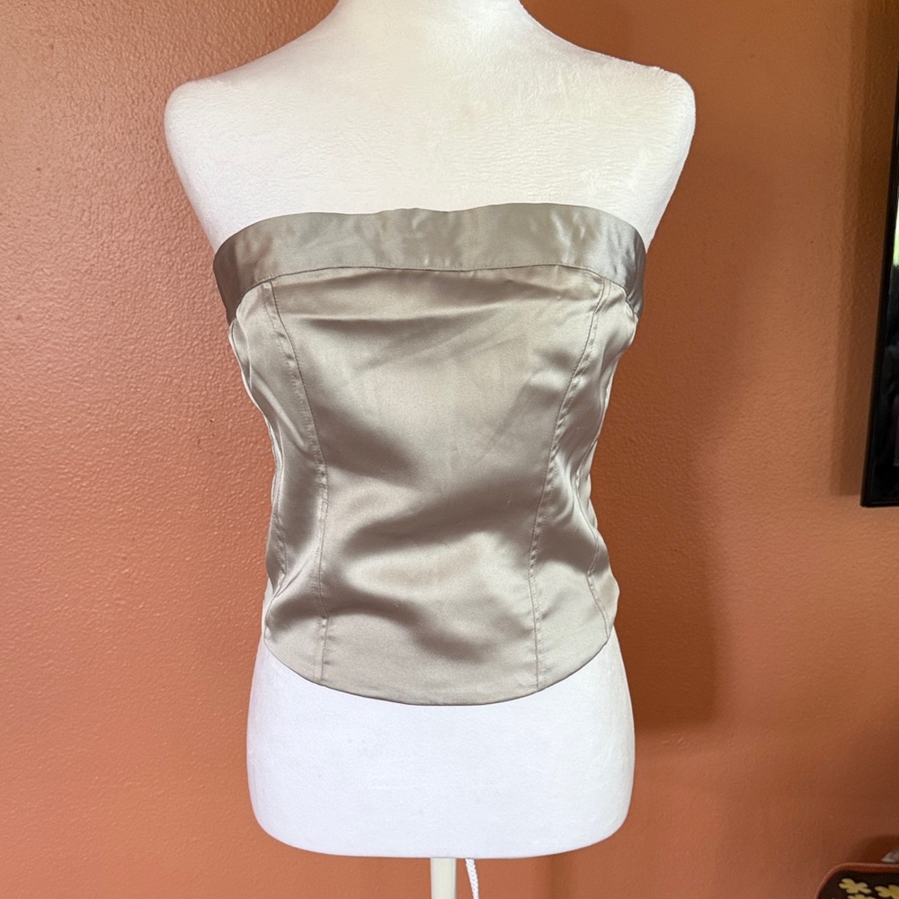 Wild Fable Silver Satin Top